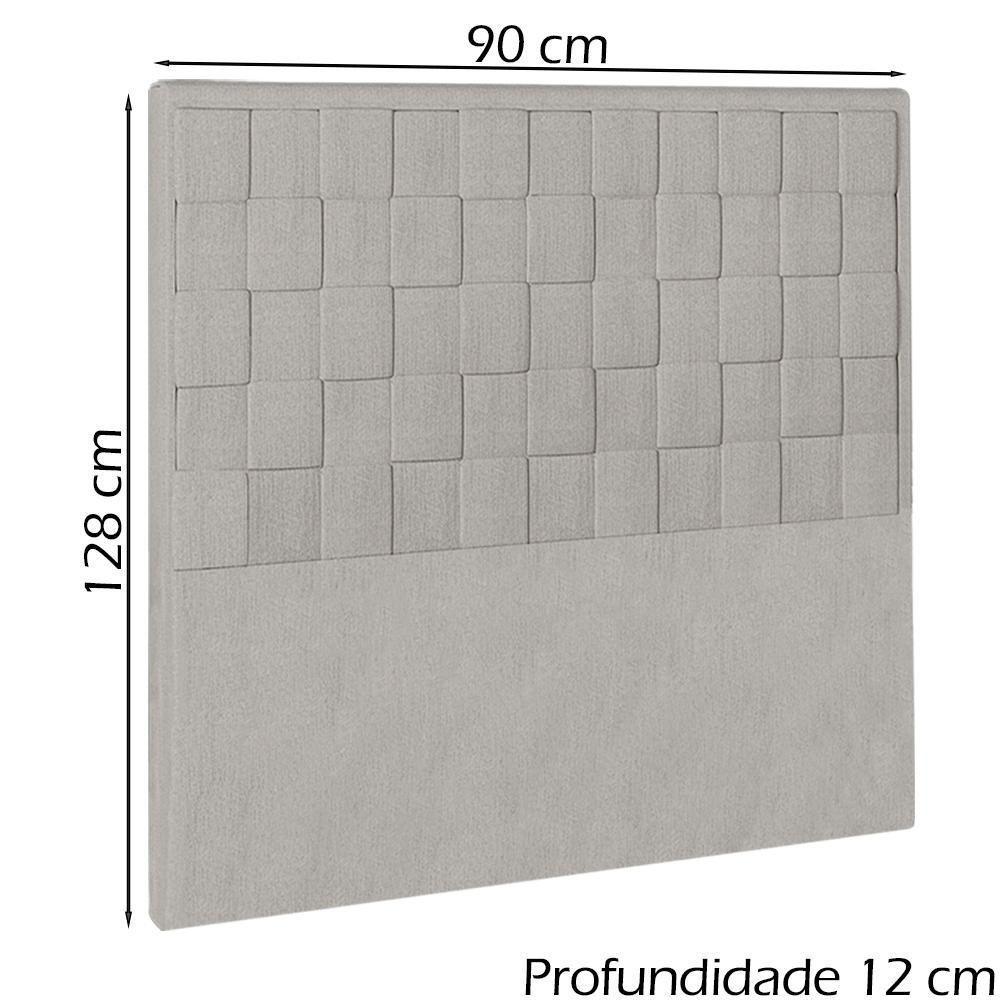 Cabeceira Solteiro 90 Cm Priss Linho Sl 76 Peer Sl 76 - 8