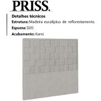 Cabeceira Solteiro 90 Cm Priss Linho Sl 76 Peer Sl 76 - 6