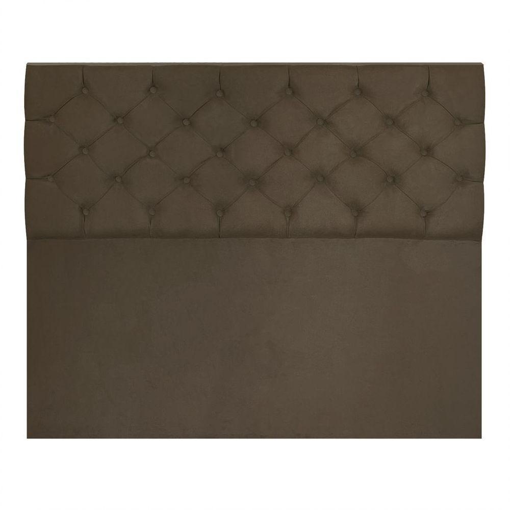 Cabeceira Capitonê Queen 1,60m Jade Suede Cor Marrom - 5