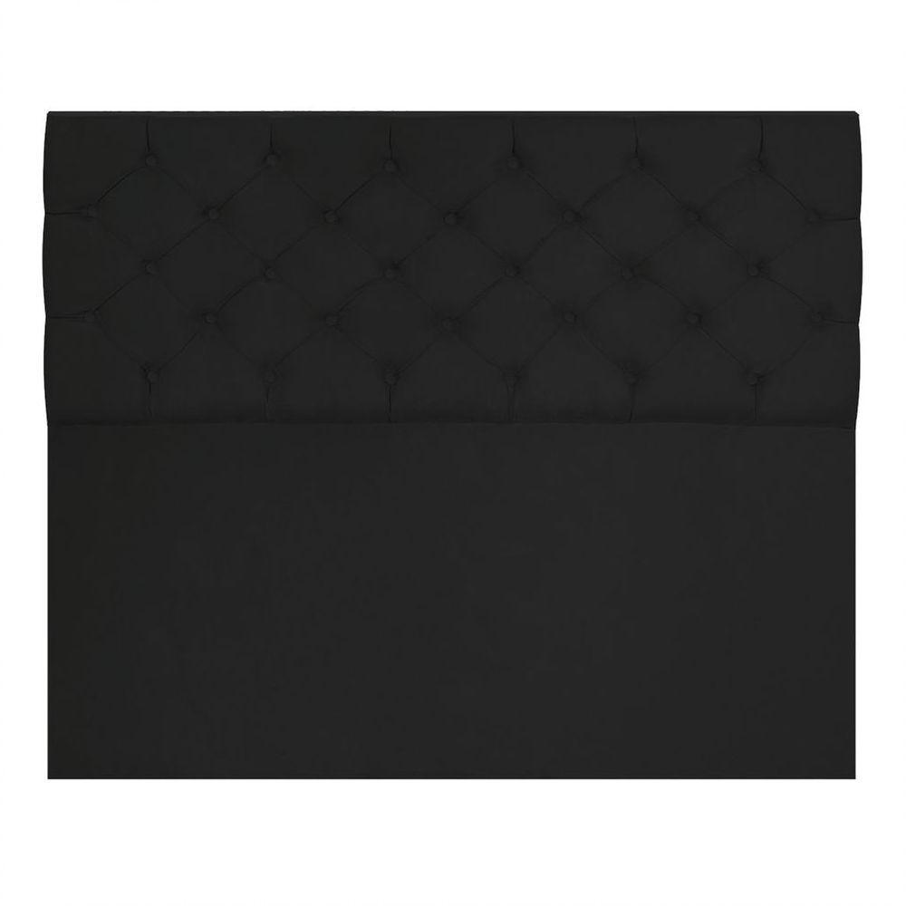 Cabeceira Capitonê King 1,95m Jade Suede Preto - 6
