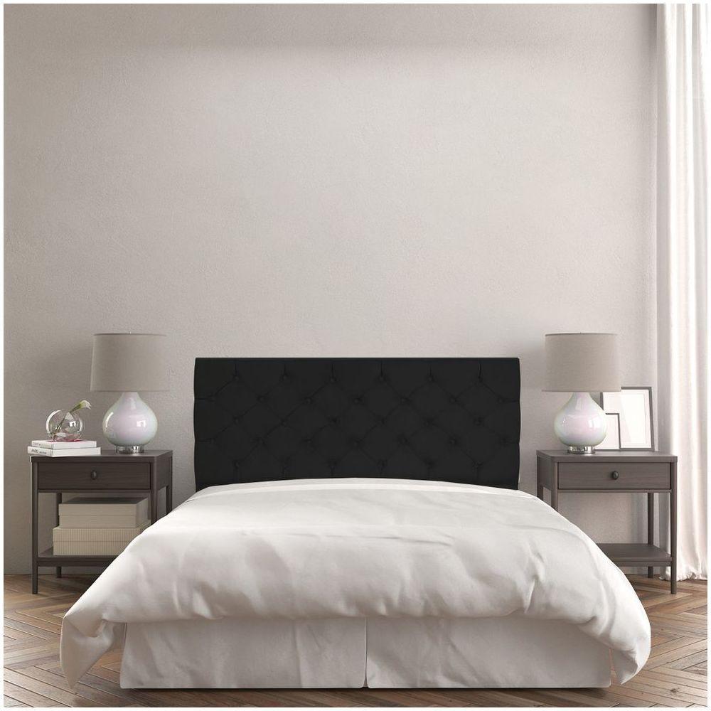 Cabeceira Capitonê King 1,95m Jade Suede Preto - 7