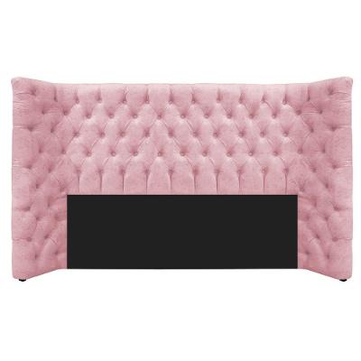Cabeceira King Everest P02 195 Cm Para Cama Box Suede - Amarena Móveis Rosa Bebê