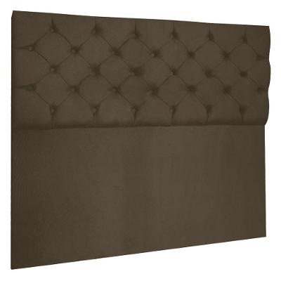Cabeceira Capitonê King 1,95m Jade Suede Marrom