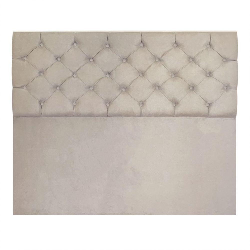 Cabeceira Capitonê Solteiro 0,90m Jade Suede Bege - 5