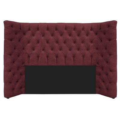 Cabeceira Casal Everest P02 140 Cm Para Cama Box Suede - Amarena Móveis Bordô