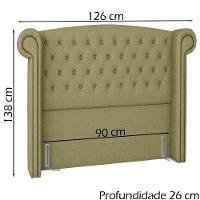 Cabeceira Solteiro 90 Cm Valenn Linho Sl 75 Peer Sl 75 - 5