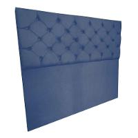 Cabeceira Capitonê Casal 1,40m Jade Suede Cor Azul Marinho - 3