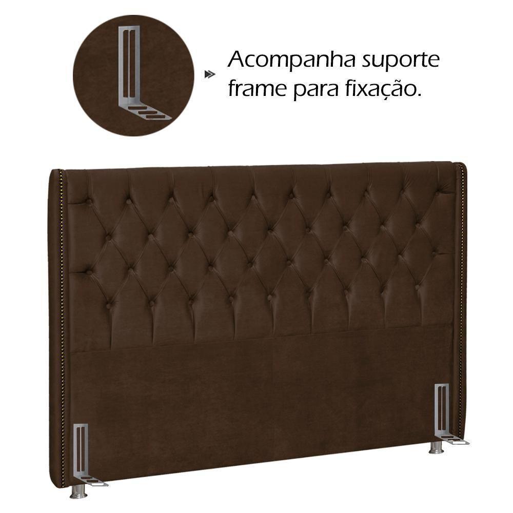 Cabeceira Casal 140 Cm Firezz Veludo Sl 942 Peer Sl 942 - 6