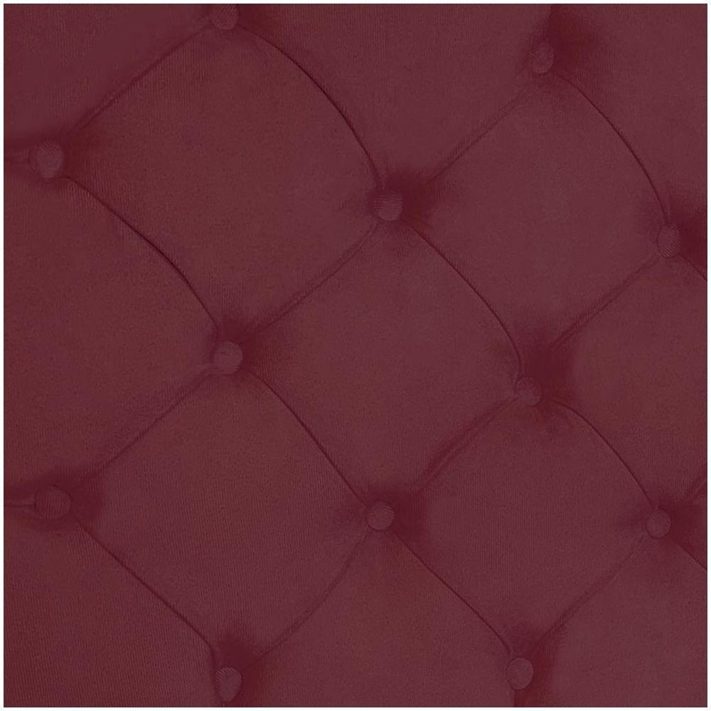 Cabeceira Painel Capitonê King 1,95m Jade Suede Marsala - 4