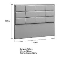 Cabeceira Queen Tallin P04 160 Cm Suede Cinza Tca 940 - 5