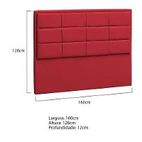 Cabeceira Queen Tallin P04 160 Cm Suede Vermelho Tca 53 - 5