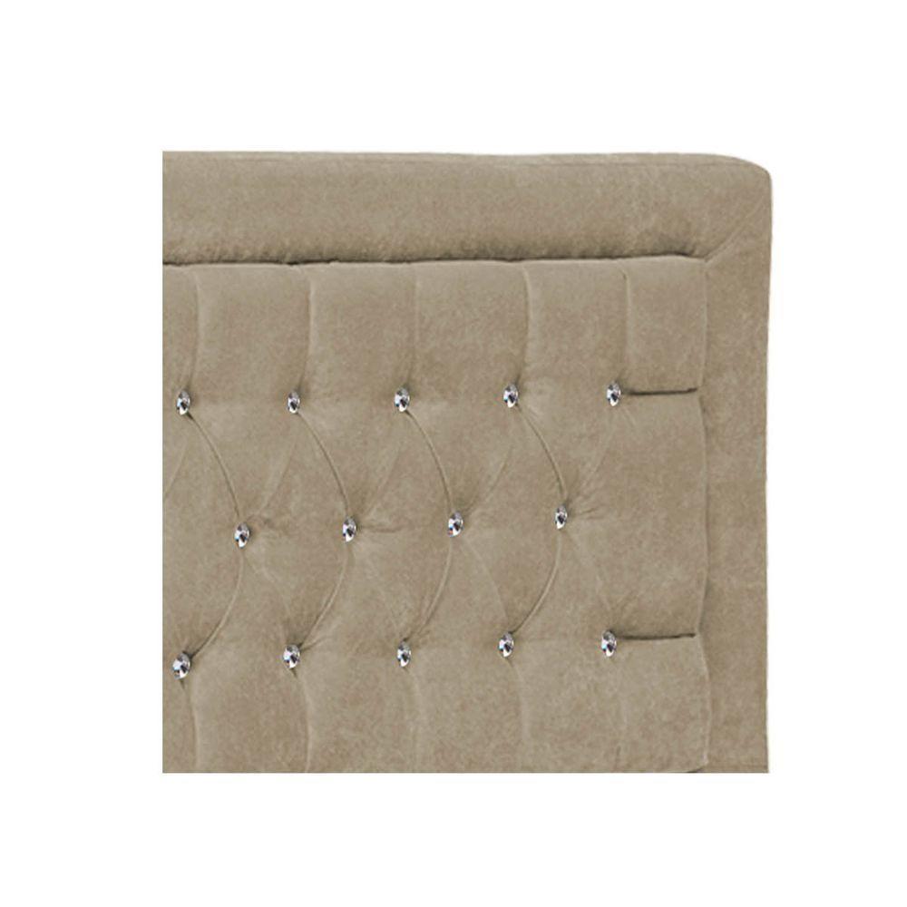 Cabeceira Queen Iasi P04 160 Cm Suede Bege Tca 941 - 2
