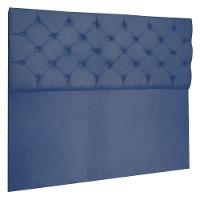 Cabeceira Capitonê King 1,95m Jade Suede Azul Marinho - 1