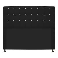 Cabeceira Dama 195Cm King Size Com Strass Preto - 1