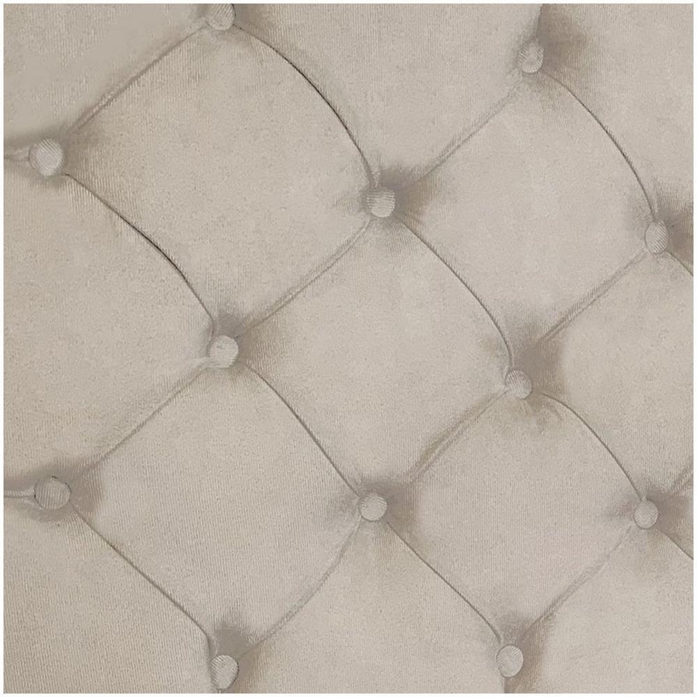 Cabeceira Capitonê Solteiro 0,90m Jade Suede Cor Bege - 4