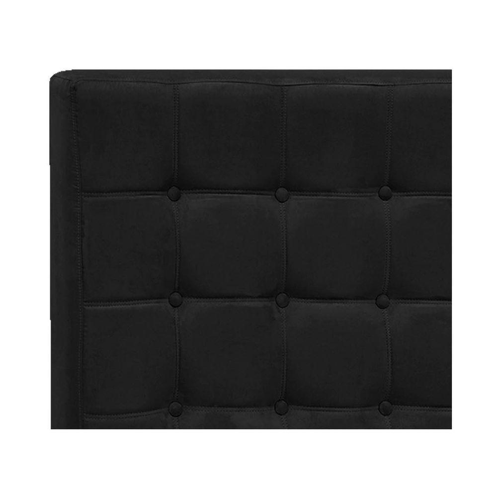Cabeceira Queen Pequim P04 160 Cm Suede Preto Tca 944 - 3