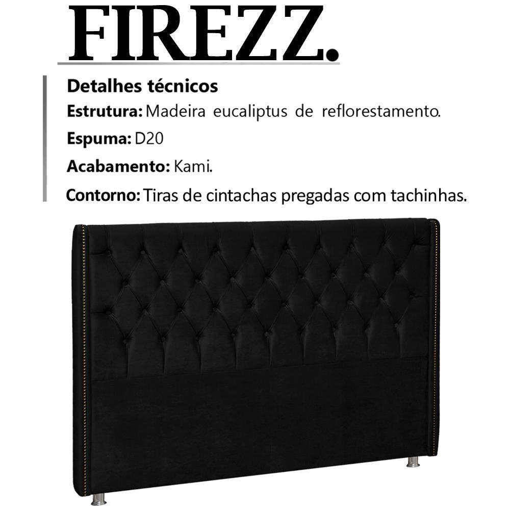 Cabeceira Casal 140 Cm Firezz Veludo Sl 944 Peer Sl 944 - 6