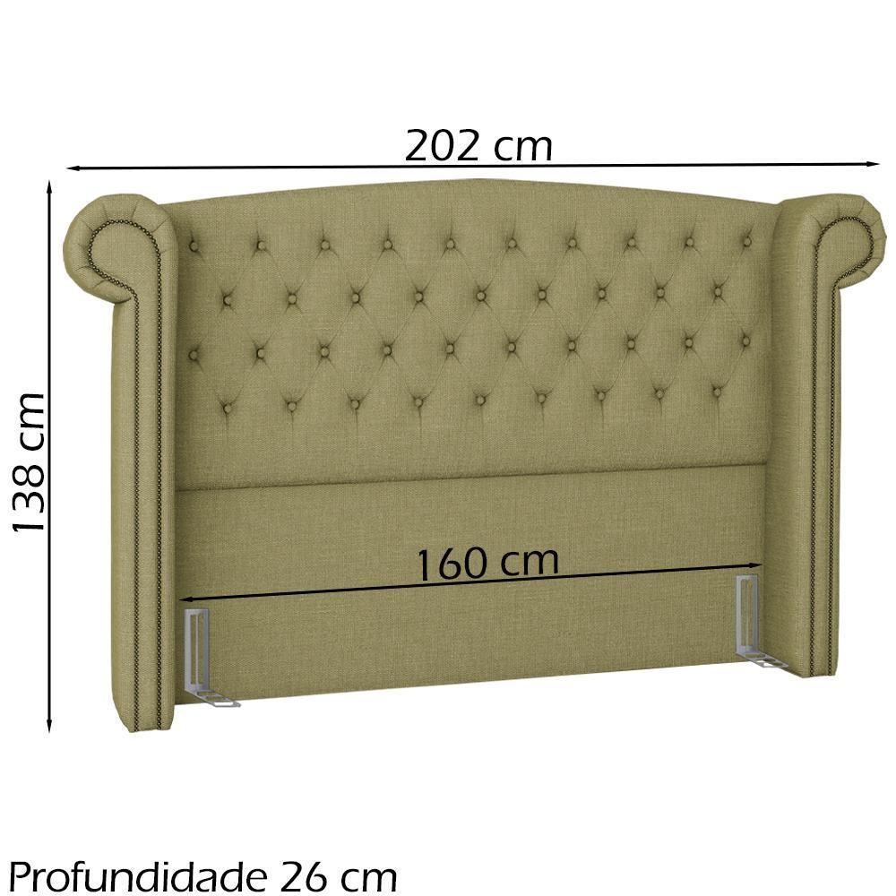Cabeceira Queen 160 Cm Valenn Linho Sl 75 Peer Sl 75 - 6