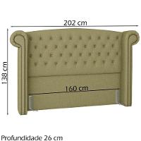 Cabeceira Queen 160 Cm Valenn Linho Sl 75 Peer Sl 75 - 11