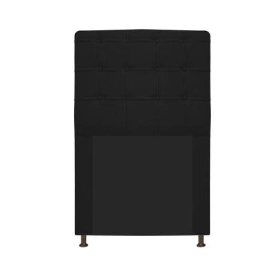 Cabeceira Dama 90Cm Solteiro Com Botonê Preto