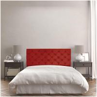 Cabeceira Painel Capitonê Casal 1,40m Jade Suede Vermelho - 6