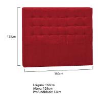 Cabeceira Queen Pequim P04 160 Cm Suede Vermelho Tca 53 - 5