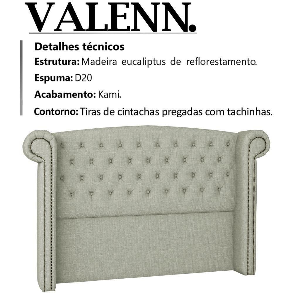 Cabeceira Queen 160 Cm Valenn Linho Sl 76 Peer Sl 76 - 5