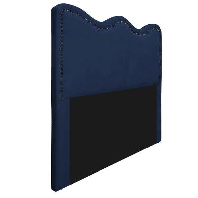 Cabeceira Casal 140 Cm Cama Box Suede Azul Marinho