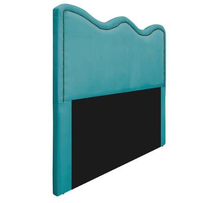 Cabeceira Casal 140 Cm Cama Box Suede Azul Turquesa