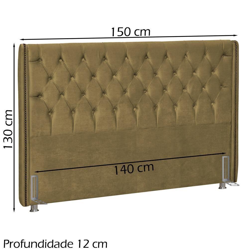 Cabeceira Casal 140 Cm Firezz Veludo Sl 945 Peer Sl 945 - 4