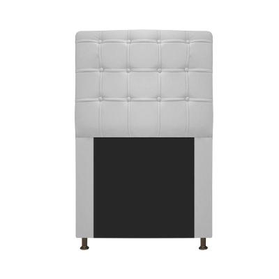 Cabeceira Dama 90Cm Solteiro Com Botonê Branco