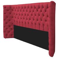 Cabeceira Queen Everest P02 160 Cm Para Cama Box Suede - Amarena Móveis Vermelho - 12