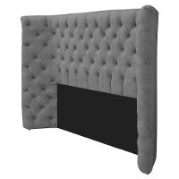 Kit Cabeceira E Calçadeira Baú Casal Everest P02 140 Cm Para Cama Box Suede - Amarena Móveis Cinza - 8