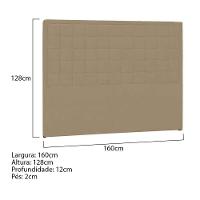 Cabeceira Queen Palermo P04 160 Cm Suede Bege Tca 941 - 5