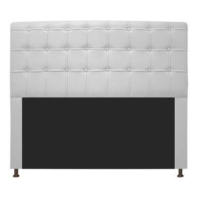 Cabeceira Dama 195Cm King Size Com Botonê Branco