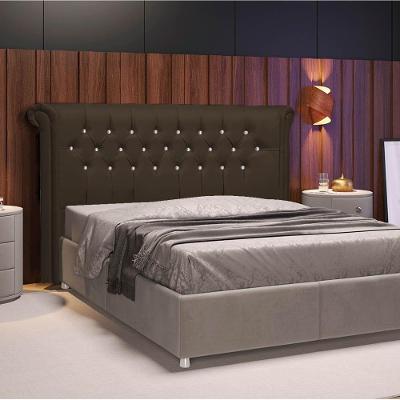 Cabeceira King Brescia P04 195 Cm Suede Marrom Tca 942