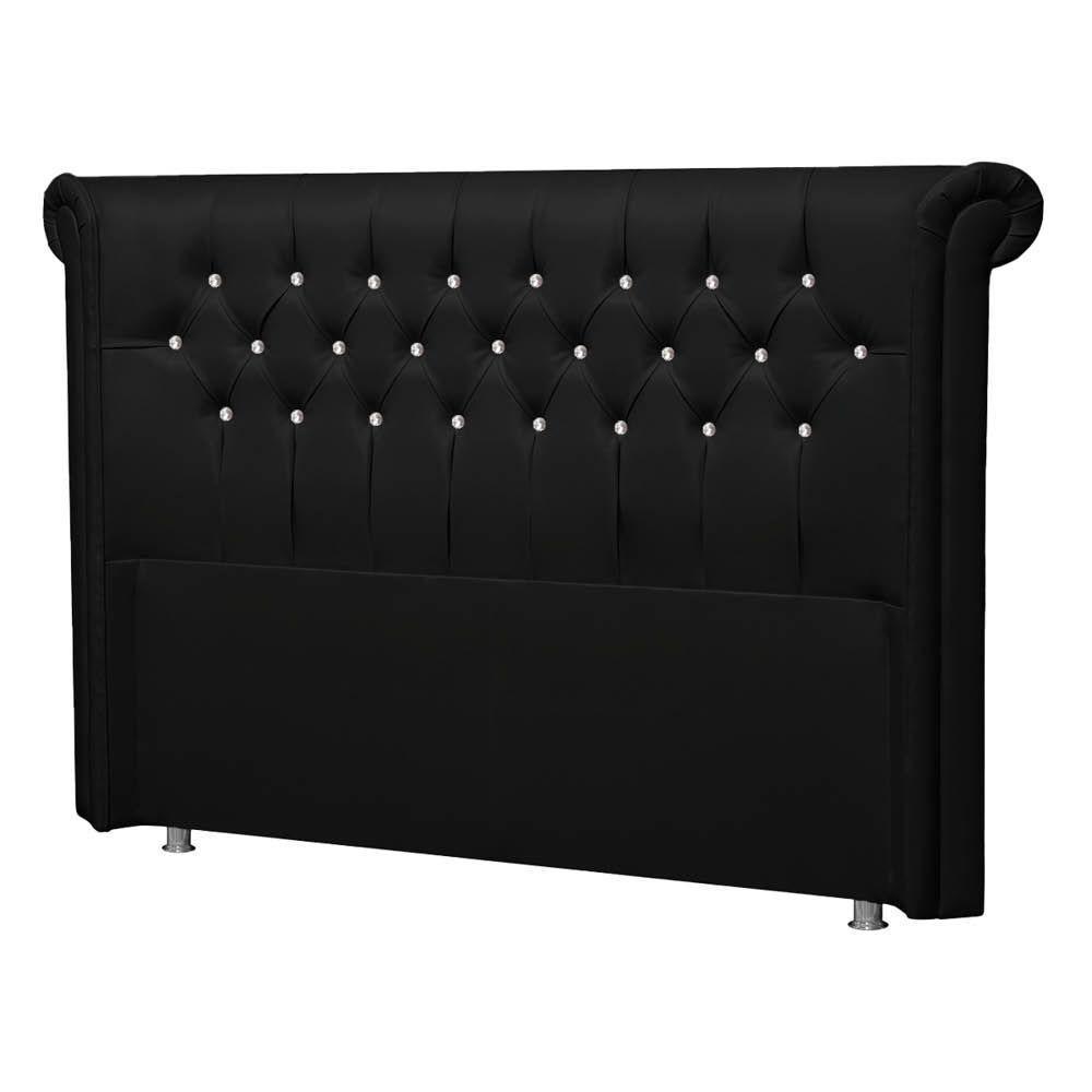 Cabeceira Queen Brescia P04 160 Cm Suede Preto Tca 944 - 4