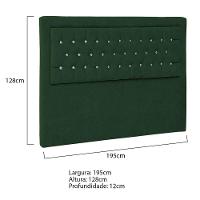 Cabeceira King Iasi P04 195 Cm Suede Verde Tca 947 - 5