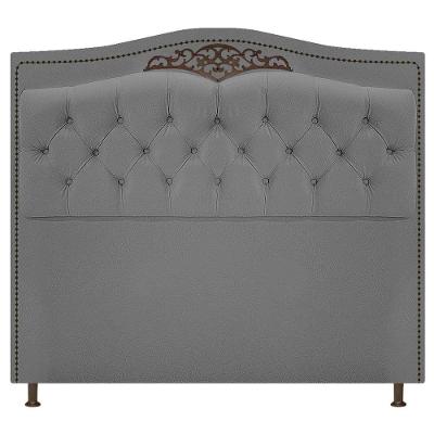 Cabeceira Yasmim 195Cm King Size Suede Cinza