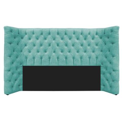 Cabeceira Queen Everest P02 160 Cm Para Cama Box Suede - Amarena Móveis Azul Tiffany