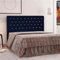 Cabeceira Solteiro P04 90 Cm Suede Azul Marinho Tca 948 - 6