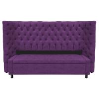 Kit Cabeceira E Calçadeira Baú King Everest P02 195cm Para Cama Box Suede - Doce Sonho Móveis Roxo - 1
