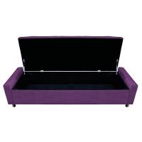 Kit Cabeceira E Calçadeira Baú King Everest P02 195cm Para Cama Box Suede - Doce Sonho Móveis Roxo - 5