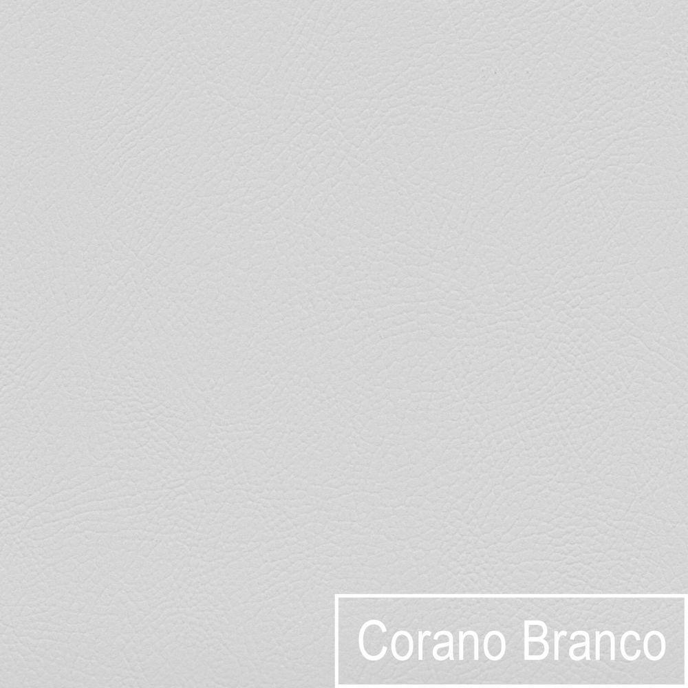 Kit Cabeceira E Calçadeira Baú Casal Everest P02 140cm Corano - Doce Sonho Móveis Branco - 3