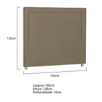 Cabeceira Queen P04 160 Cm Suede Marrom Claro Tca 945 - 5