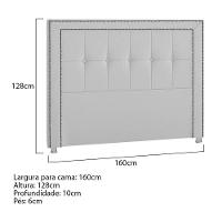 Cabeceira Queen Catania P04 160 Cm Suede Cinza Tca 940 - 5