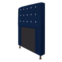 Cabeceira Dama 195Cm King Size Com Strass Suede Azul Marinho - 3