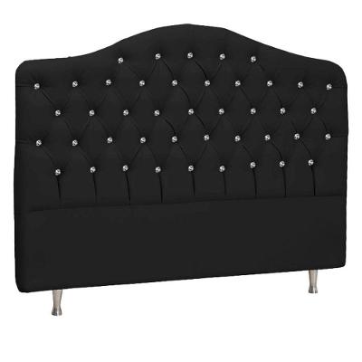 Cabeceira Solteiro Florence P04 90 Cm Suede Preto Tca 944