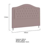 Cabeceira Queen ághata P04 160 Cm Suede Rosê Tca 949 - 5
