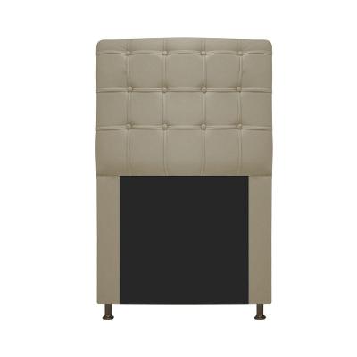 Cabeceira Dama 90Cm Solteiro Com Botonê Bege